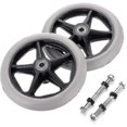 thumbnail image 1 of 2 Pcs Roues en Caoutchouc de Remplacement pour Fauteuil Roulant 6 Pouces Roulettes Antidérapantes pour Aide à la Mobilité, 1 of 4