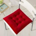 thumbnail image 2 of Crystal Velvet Cushion,Picnic Pillows to Sit On Outdoor,Picnic Pillows,Table Pads for Dining Room Table,Bar Stool Cushions Square,Chair Seat Cushion Pads(Bright Red 16in)from ANMUYUM, 2 of 11