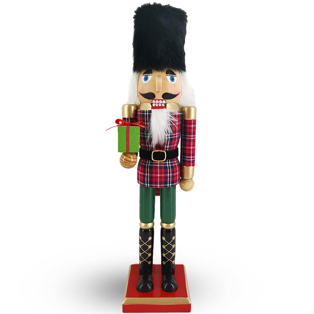 Christmas Nutcracker in Red and Green Plaid