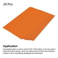 thumbnail image 3 of Corrugated Paper Sheets 25pcs 11.8-inch x 7.87-inch Orange Cardboard for DIY Craft, 3 of 5