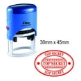 thumbnail image 1 of TOP SECRET Personalized Text Stamp Shiny Self Inking Oval Rubber Stamps 30mm x 45mm, 1 of 1