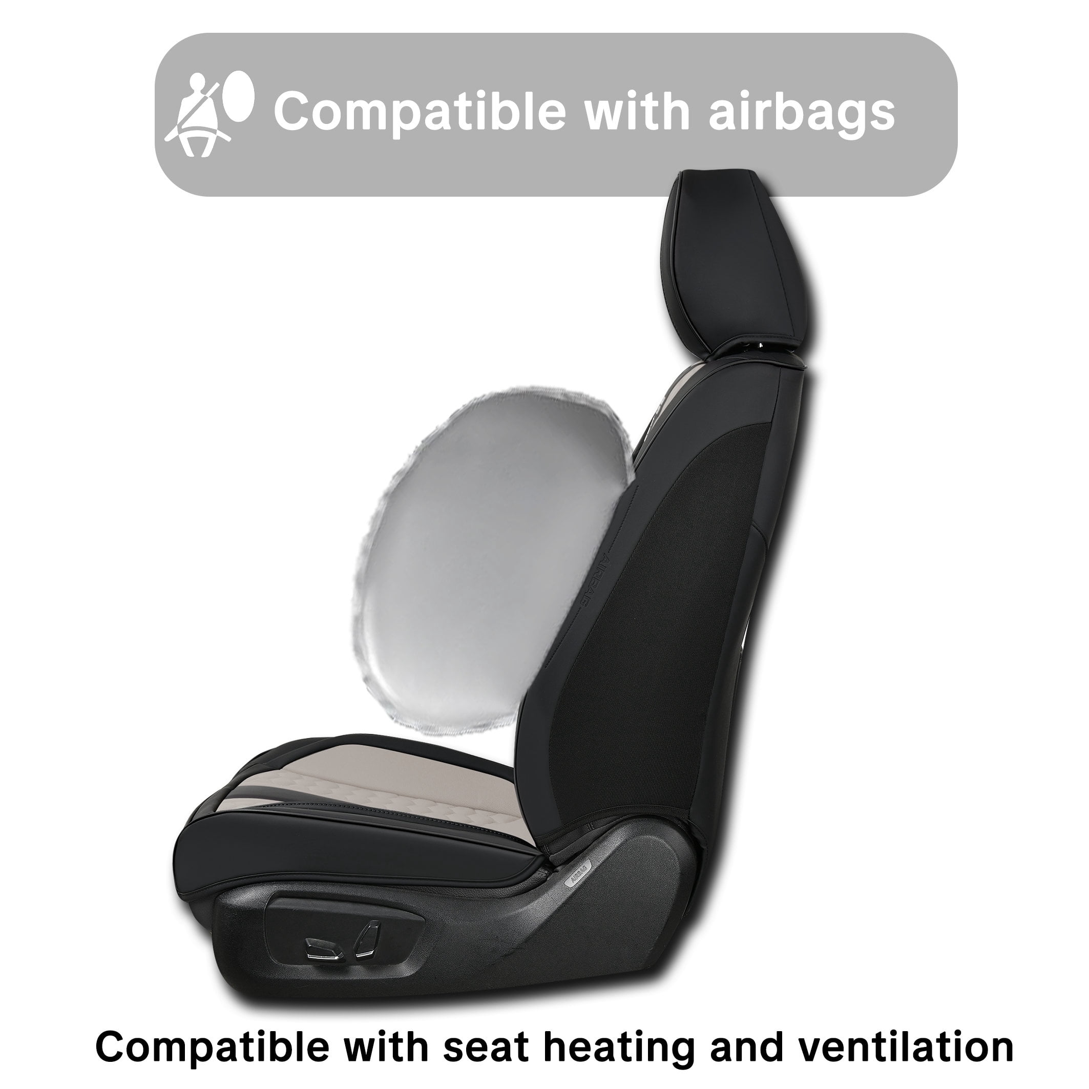 Suitable For 99% Of Universal Car Seat Covers, Made Of Pu Leather, With Four Layers Of Anti-Slip Measures, Easy To Install, And Suitable For All Seasons.