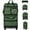 Green, variant on 36" Collapsible Suitcases with Wheels,Expandable Foldable Luggage Bag with Hardshell Base Case,Large Capacity Rolling Travel Bag for Home Storage Moving Abroad,JM-Green