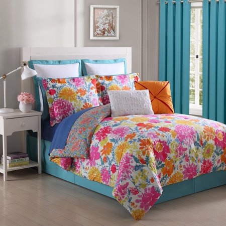 Fiesta Garden Reversible Floral Comforter Set By Walmart Com