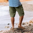 thumbnail image 4 of Mens Cargo Pants Shorts Cargo Pants With Stretch Solid Army Green Xl, 4 of 5
