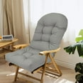 thumbnail image 3 of jinwen High Back Patio Chair Cushion Indoor Outdoor High Back Rocking Chair Cushion Light Gray, 3 of 8