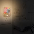 thumbnail image 2 of Yayeee 2-Pack Plug in LED Night Lights with Light Sensors Motion Detectors, Stripes Pattern, 2 of 7