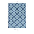 thumbnail image 4 of Linon Trio de Carreaux Tufté à la Main en Polyester Tapis 1 Pieds10"x2'10 Pouces Bleu, 4 of 6