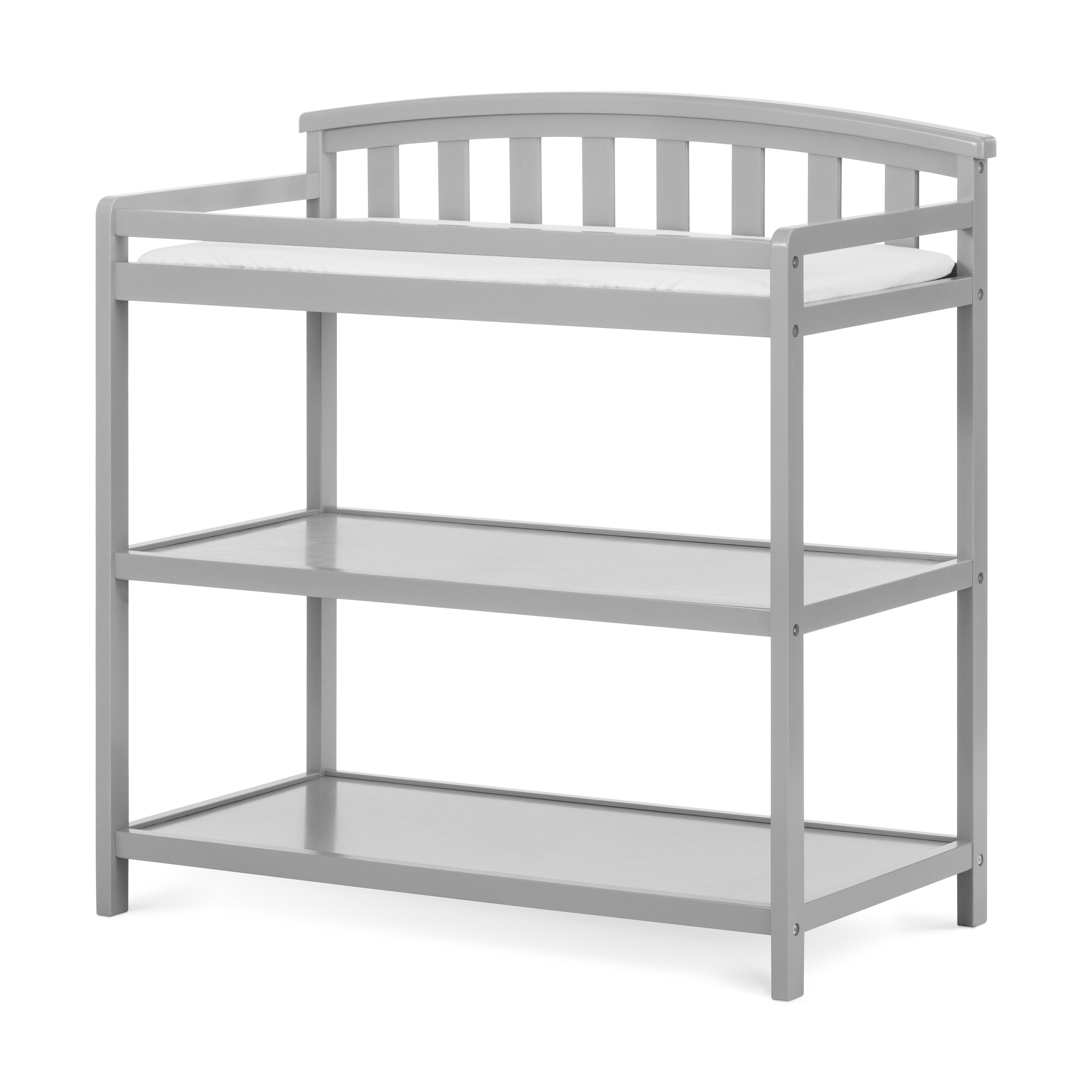 Child Craft Curve Top Changing Table, Cool Gray