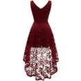 thumbnail image 4 of Dressystar Women Floral Lace Bridesmaid Dress Sleeveless Hi-Lo Swing Cocktail Party Dress, 4 of 6