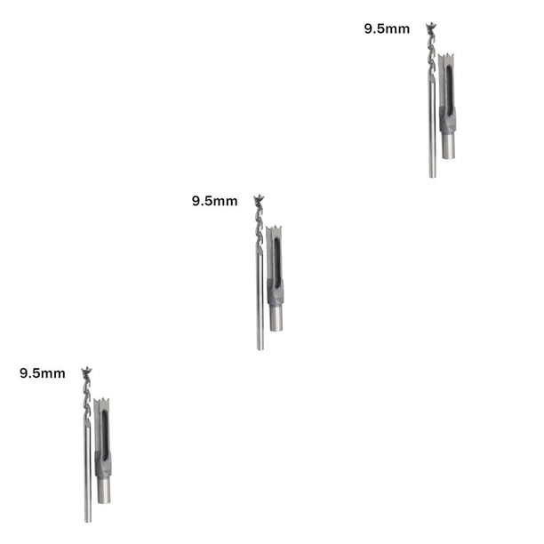 Riwesomey Taladro cuadrado para carpintería, taladro para carpintería de acero de alta velocidad, taladro de orificio cuadrado para mortajar, 9,5 mm 9.5 mm 3piezas Riwesomey CBP170534
