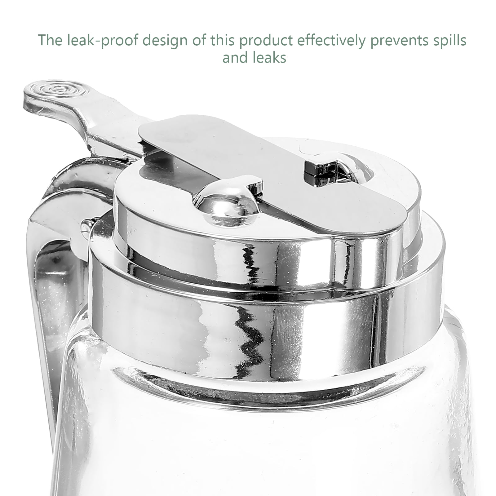 2 Pcs Coffee Syrup Dispenser Condiment Sugar Pot Simple Creamer Versatilen Canister Glass Bottle