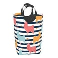 thumbnail image 2 of Bingfone Colorful Llama Laundry Hamper,Large Canvas Fabric Lightweight Storage Basket Toy Organizer Dirty Clothes Collapsible, 2 of 6