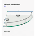 thumbnail image 4 of Set 4 Repisas Esquineras Baño color transparente, 4 of 4