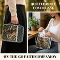 thumbnail image 4 of Xoenoiee Highland Cattle Daisy Flower Pattern Bible Cover Case for Women Men, Large Quilted Bible Bag with Handle and Zippered Pocket, Christian Tote for Bible Study and Church, 4 of 7