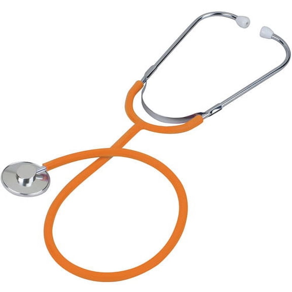 Prism Series Aluminum Single Head Nurse Stethoscope, Orange, Boxed