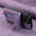 thumbnail image 3 of Nalacover for Samsung S21, Slim Case Wallet with Credit Card Holder, Back Flip Premium Leather Magnetic Clasp Kickstand Wirst Hand Strap Shockproof Cover for Samsung Galaxy S21, Purple, 3 of 7