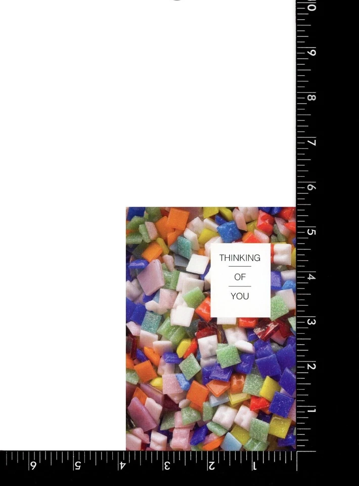 BUTTERFLY- Lot Of 8 Ggcorp Thinking Of You Blank Notecards + Envelopes, Glass Mosaic Stones
