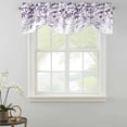 thumbnail image 2 of Tie Up Valances for Windows, Purple Leaves Adjustable Valance Curtains Window Treatment for Living Room/Bedroom Windows, Summer Botanical Rod Pocket Kitchen Curtains & Drapes 42x18 Inch, 2 of 9