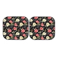 thumbnail image 7 of Windshield Sun Shade, Vintage roses anchors rope black Foldable Car Sun Shade Windshield for Front, 2 Pieces, 7 of 7