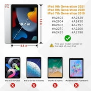 AVAWO Kids Case for iPad 10.2 9th & 8th & 7th Generation, iPad 10.2 2021/2020/2019 Case - with Shoulder Strap - Light Weight Shock Proof Handle Stand Kids Friendly Case for All iPad 10.2 inch, Blue