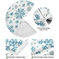 thumbnail image 5 of FMSHPON Winter Blue Snowflakes Xmas Christmas Tree Skirt Stand Mat for Holiday Party Decoration Indoor Outdoor 36 inches, 5 of 6