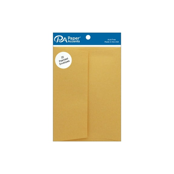 Paper Accents Envelope 5.25"x 7.25" Pearlized 22kt Gold 25pc