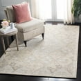 thumbnail image 2 of SAFAVIEH Micro-Loop Candis Floral Area Rug, Beige/Grey, 5' x 5' Square, 2 of 7
