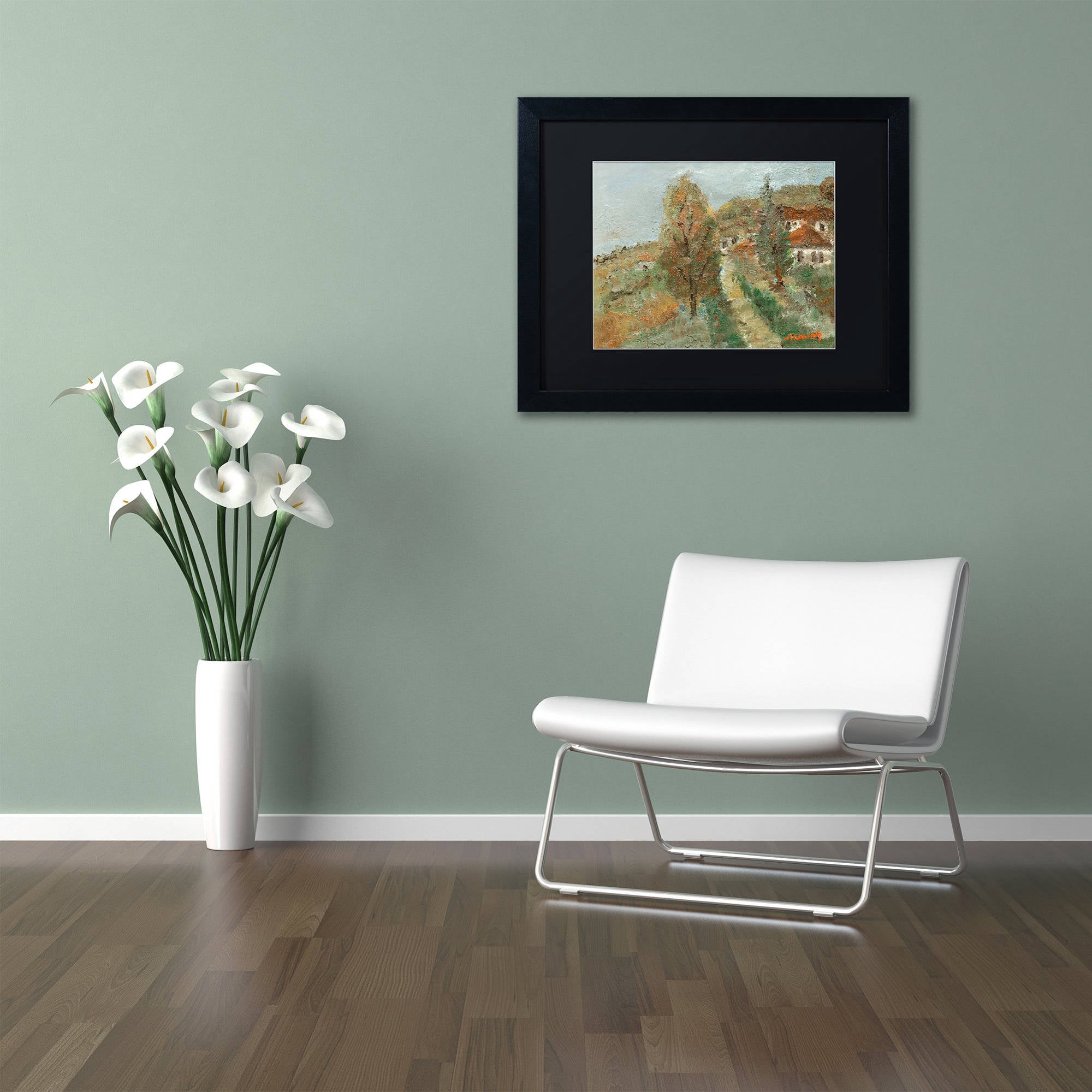 Trademark Fine Art "Last Days of Fall" Canvas Art by Manor Shadian Black Matte, Black Frame