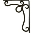 thumbnail image 4 of Ekena Millwork 1 1/2"W x 10"D x 12"H Orleans Wrought Iron Bracket, (Single center brace), Antiqued Warm Silver, 4 of 8