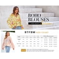 thumbnail image 5 of BTFBM Blouses for Women Dressy Casual Floral Summer Boho Tops V Neck Lightweight Long Sleeve Shirts Spring Clothes, 5 of 6
