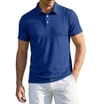 thumbnail image 3 of Trgacdwlo Polo T Shirts for Men Lightweight Quick Dry Shirts for Men Short Sleeve Summer Outdoor Running Golf Polo Shirt Men Blue XL, 3 of 9