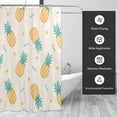 thumbnail image 3 of WARHOOME Bathroom Shower Curtains Liner, Waterproof Tropical Pineapple Print Shower Decor Curtains with Iron Hooks, 72 x 72 inches, 3 of 9