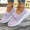 thumbnail image 4 of Zapatillas planas transpirables de malla tejida para mujer, zapatos casuales antideslizantes de moda para caminar, mocasines cómodos de suela suave sin cordones, zapatillas de tenis, 4 of 4