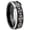 Black 2 Tone Beveled Edge, variant on Medieval Cross Concave Black Tungsten Men Ring 10MM