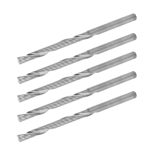 Fraiseuse 5 Pcs CNC Fraiseuse à Flûte Unique Outil de Coupe 3.175x3.175x32x55mm