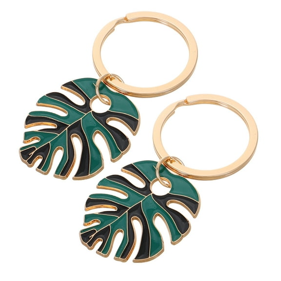 FRCOLOR 2 Pcs Leaf Shaped Keychain For Girls Cute Keychains Handbag Pendant Charms Purse Accessories Leaf Key Chain Backpack Key Decoration