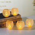 thumbnail image 1 of Jinsinto Crystal Taper Candle Holder Honeycomb Designed Candlesticks Wedding Banquet Decorations, 1 of 5