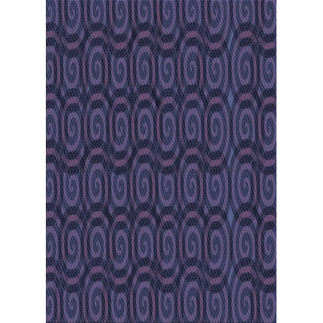 Ahgly Company Machine Washable Indoor Rectangle Transitional Deep Periwinkle Purple Area Rugs, 7' x 9'