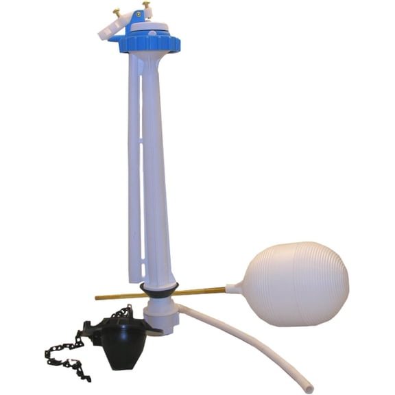 LASCO 04-4047 Toilet Ballcock with Anti-Syphon Plastic 8-1/2-Inch Fill Valve Kit, Float Rod, Refill Tube, Flapper and Nut, 4-Pack, Silver, 4 Piece
