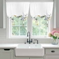 thumbnail image 4 of Spring Daisy Balloon Curtains 63 Inch Length for Living Room/Bedroom, Country Botanicala Flowers Eucalyptus Trees Rod Pocket Privacy Door Curtains Decorative Tie Up Shade for Window 52"x63", 4 of 8