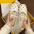 thumbnail image 6 of Women's Polka Dots Shoes Low Heel Comfortable Flats Quarter Strap Closed Toe Mary Jane Casual Shoes for Women Office Daily Wear, 6 of 9
