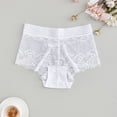 thumbnail image 2 of GEWSEY Women's Underwear Lace Hipster Ultra Breathable Sexy Bikini Panties for Women (White, M), 2 of 3