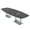 Asian Night w/Silver Base with Electric, variant on 10 Person Modular Arc Boat Conference Table Square Metal Bases 10 Ft
