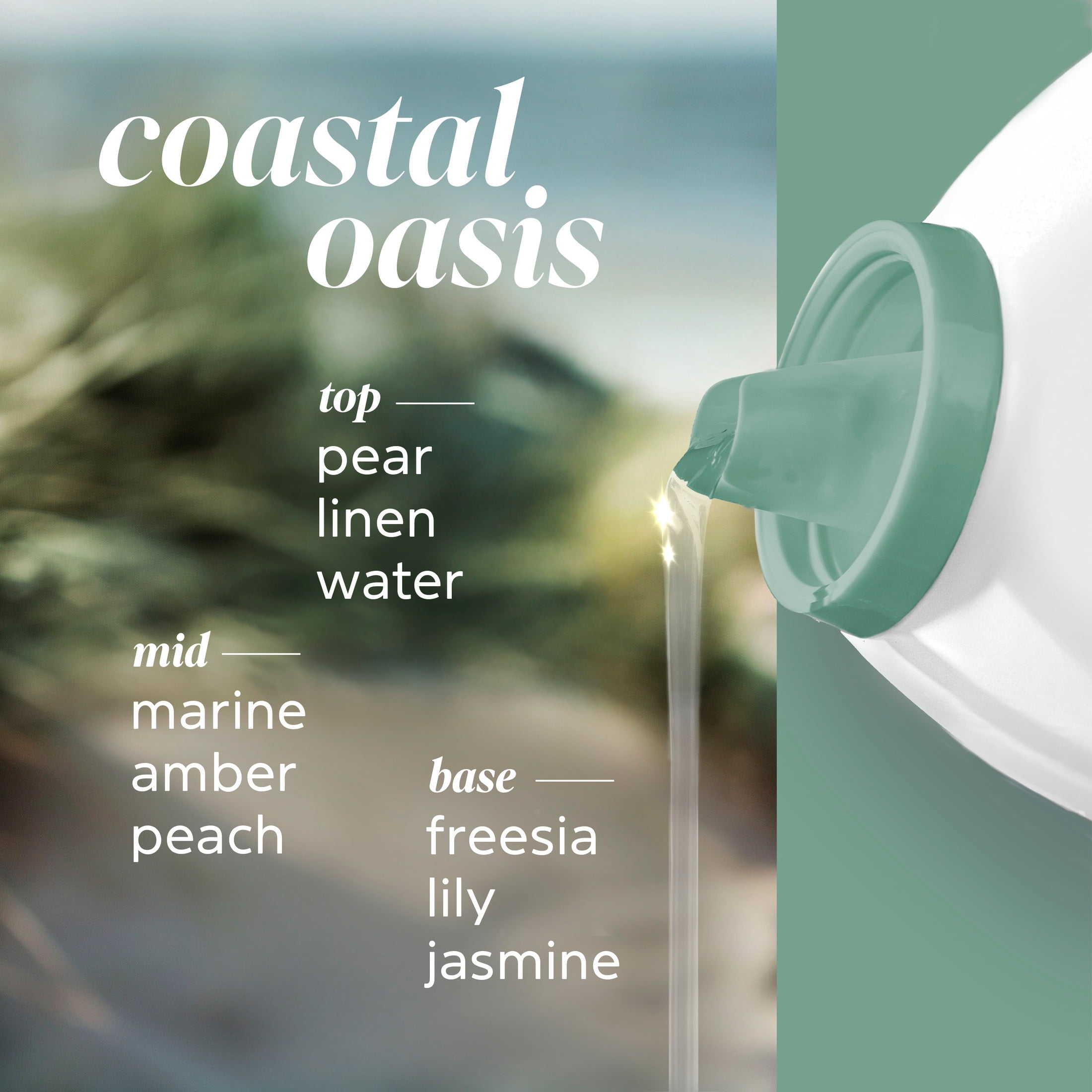 Tide Fresh & Gentle Liquid Laundry Detergent, Coastal Oasis Scent, 64 Loads, 84 fl oz