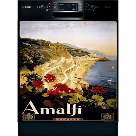 Amalfi Vintage Travel Appliance Art Decorative Magnetic Dishwasher Front Panel Cover - Quick, Easy & Affordable DIY Kitche?