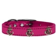 thumbnail image 3 of Mirage Pet Products Leather Anchor Dog Collar, Pink, S, 3 of 3