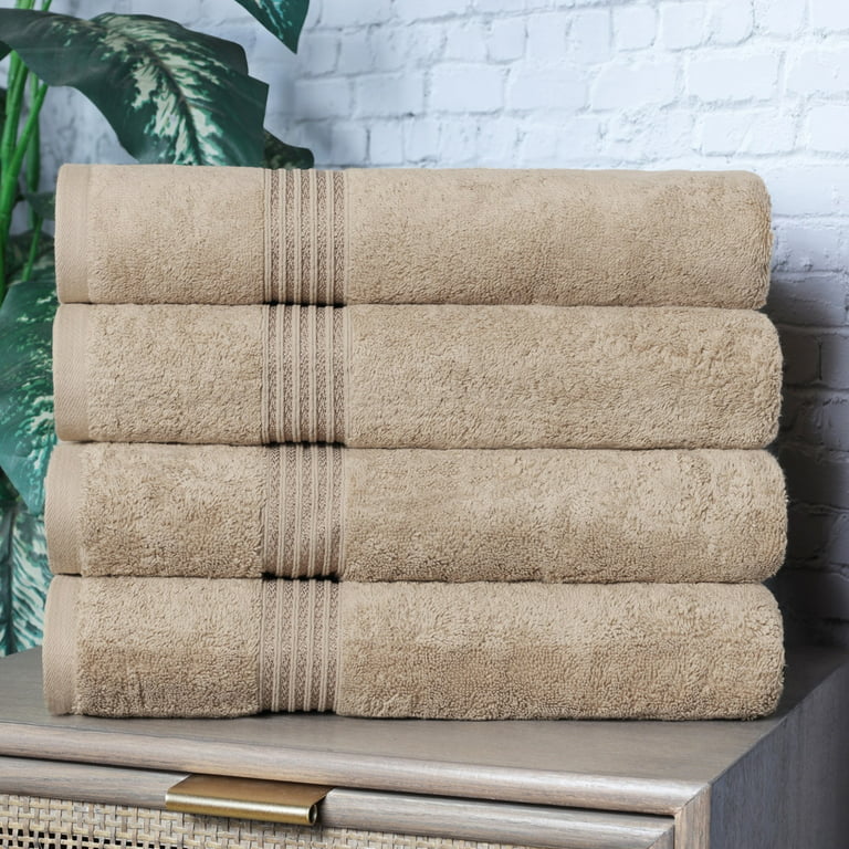 Long Staple Combed Egyptian Cotton Bath Sheet Set, Taupe, by Superior 