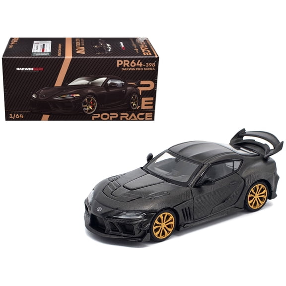 Toyota DarwinPro 66G WBK Supra A90 Full Carbon 1/64 Diecast Model Car by Pop Race
