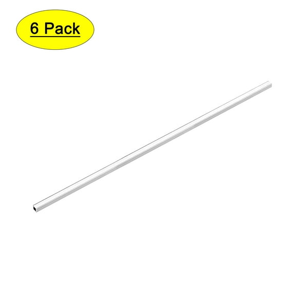 Unique Bargains 6063 Aluminum Square Tube 6mmx6mmx1mm Wall Thickness 300mm Length Seamless Straight Tubing 6 Pcs